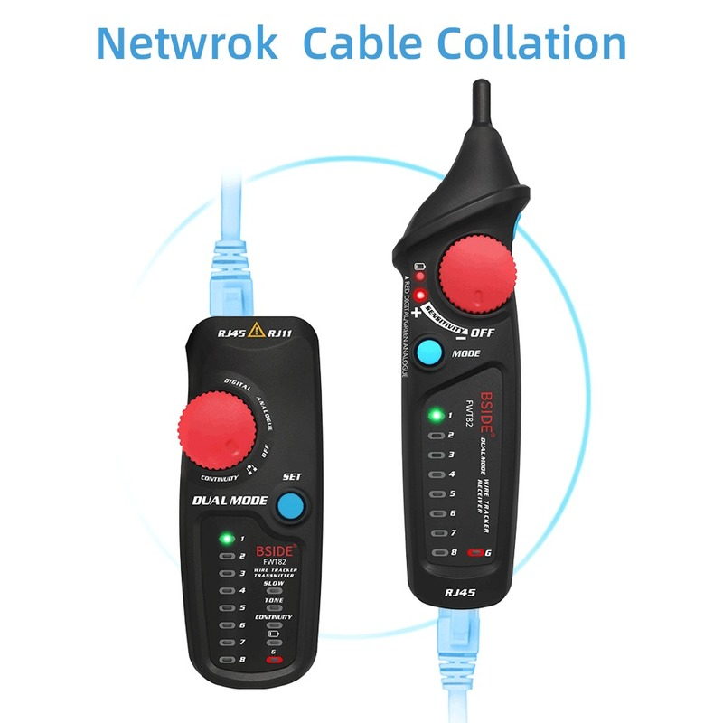 BSIDE Digital Mode FWT82 Kabel Jaringan Pelacak Kawat Tester RJ45 RJ11 Telepon Toner Ethernet LAN Tester Detektor Pencari Garis