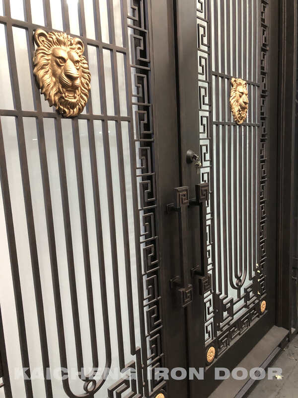 La doppia porta in ferro Pre-appesa progetta porte francesi in ferro battuto porta in ferro battuto