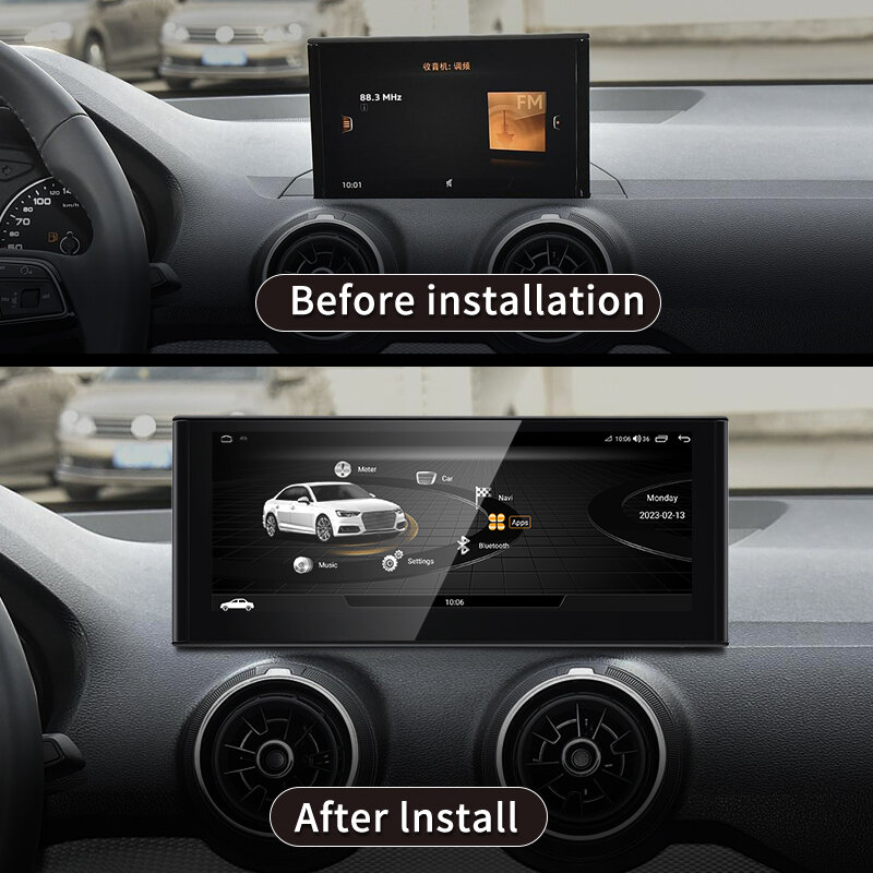 Cena fabryczna 10.25 "8 rdzeniowych Android12 Apple Carplay dla 18-21 lat AUDI Q2 odtwarzacze wideo samochodowe ekran nawigacyjny GPS multimedialne