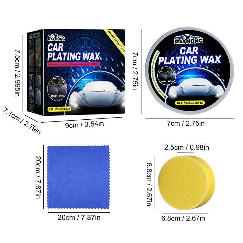Car Polish Crystal Wax Coating Plating Set Hard Glossy Wax Layer Covering Paint Surface Waterpeoof Dustproof Scratch Repair
