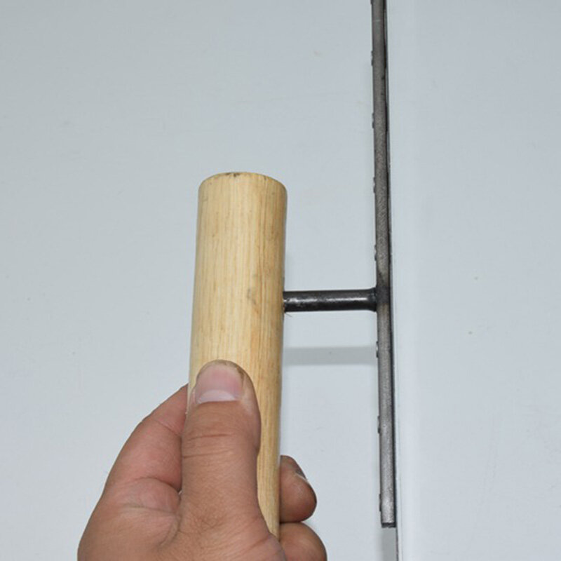 Pisau plester lipatan pisau semen baja karbon, peralatan pisau pengikis batu gagang kayu 270mm 300mm