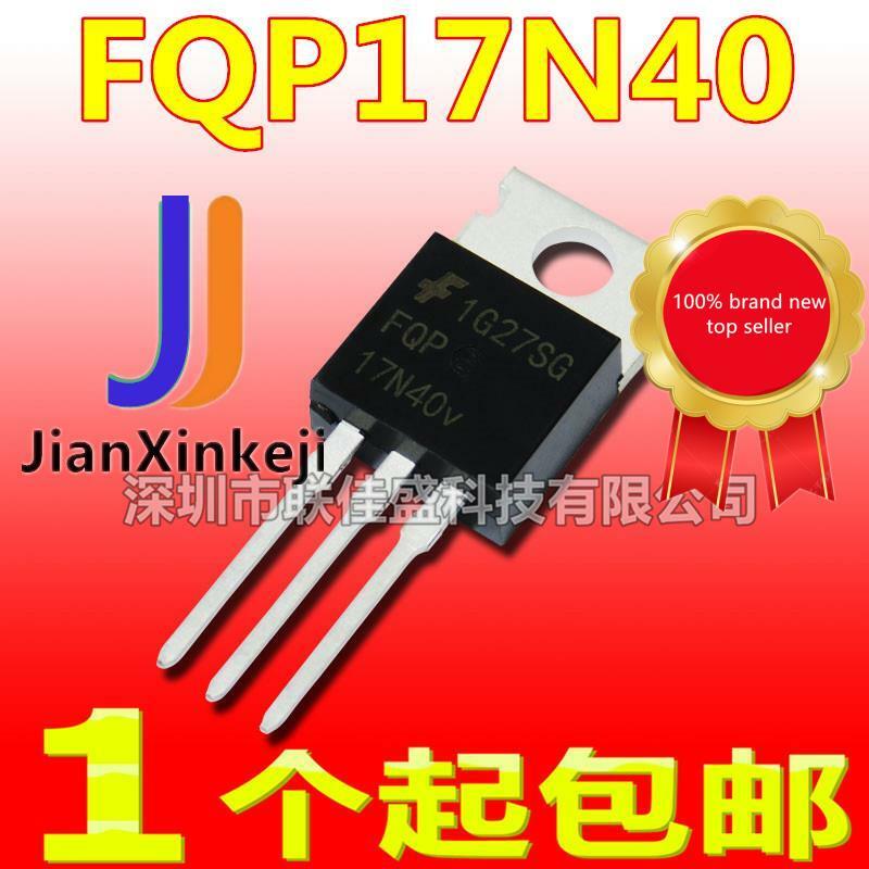 10pcs 100% orginal new  in stock FQP17N40C FQP17N40 16A 400V TO220 N channel field effect tube