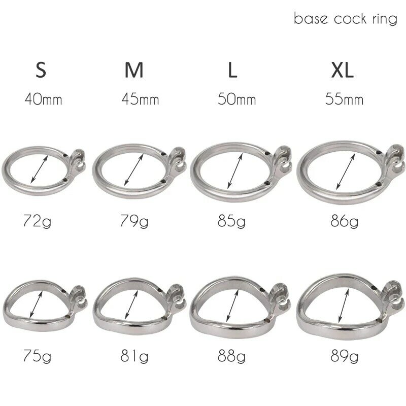 Gabbia di castità maschile di alta qualità anello di gallo da allenamento in Sissy in acciaio inossidabile senza soluzione di continuità