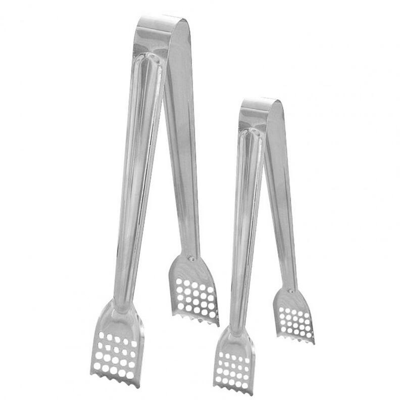 4Pcs Food Tongs Metal Tips Heat-Resistant Wavy Design Prevents Slipping Kitchen Tongs for Grilling BBQ Serving