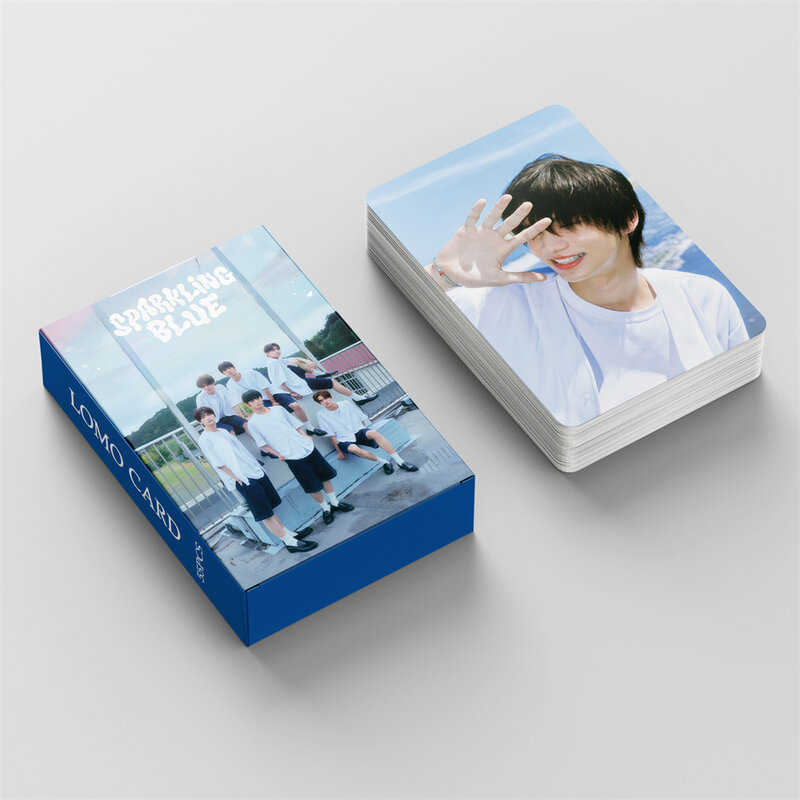 55 шт. Kpop TWS открытки альбомы блестящая синяя ломо-карта SHINYU DOHOON YOUNGJAE HANJIN JIHOON KYUNGMIN Фотокарта Коллекционная открытка