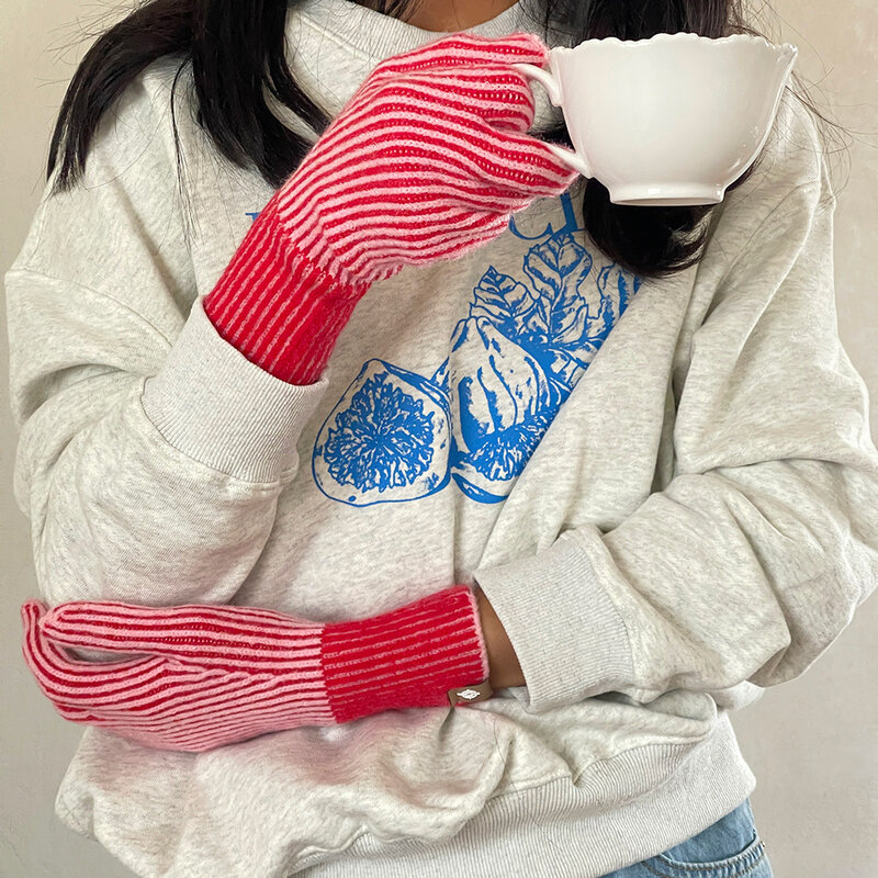 1 paio di guanti invernali donna uomo guanti caldi lavorati a maglia elastici spessi guanti da guida all'aperto guanti Touchscreen Unisex con dita intere