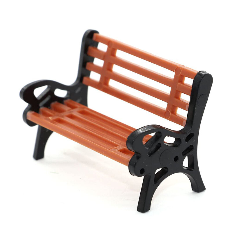 Tren HO N O de 10 piezas, silla de banco a escala 1:100, diseño de parque callejero, artesanías de plástico, diseño de jardín/ferrocarril
