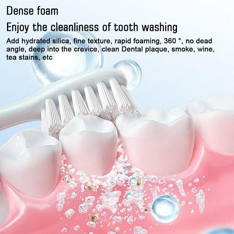 Pasta de dientes blanqueadora, 120g, para eliminar manchas de dientes, manchas de placa, refrescante, tipo prensa de respiración, pasta de dientes, cuidado Dental