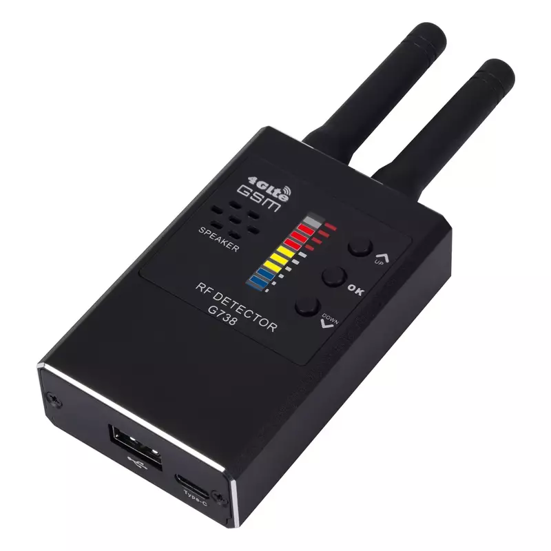 Anti-Spy GPS Wireless Signal Automatic Detector Finder Frequency Scan Camera Detector GSM Audio Bug Finder RF Signal TrackerG738