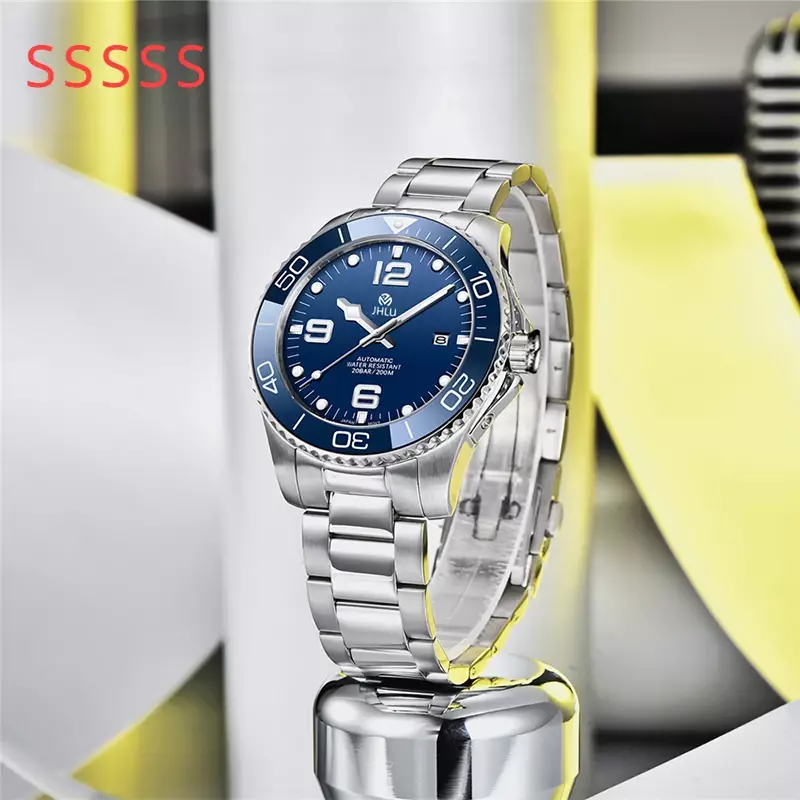 2024 New Men's Automatic Mechanical Watch Sapphire Stainless Steel 100m Waterproof HydroConquest Watch High-quality