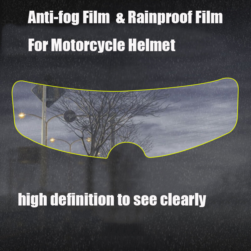 범용 오토바이 헬멧 방수 및 김서림 방지 필름, 투명 패치 필름 액세서리, 내구성 있는 나노 코팅 스티커