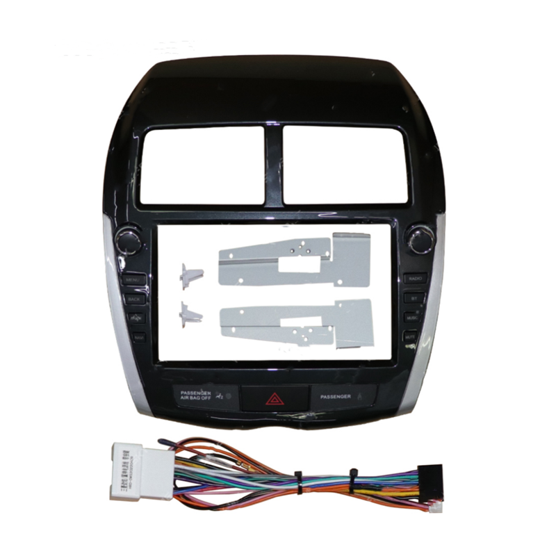 Fascia de marco de coche para MITSUBISHI ASX 2013-2018, adaptador Canbus, decodificador de caja, Cable de Radio, Kit de Panel de unidad principal de tablero, 9 pulgadas