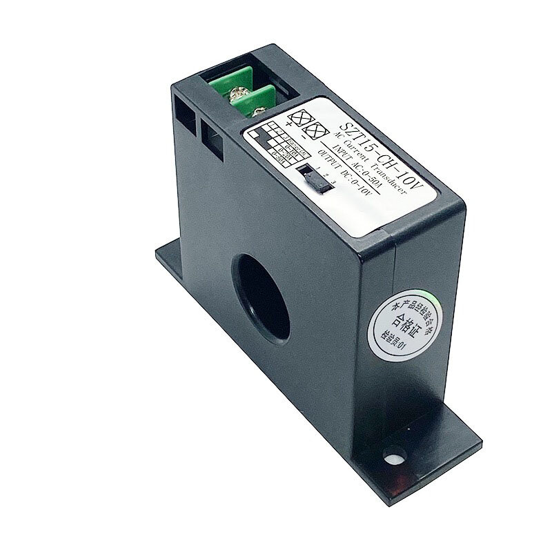 Uscita trasmettitore di corrente ca sensore Hall di isolamento del segnale di corrente analogico AC 0-10/20/50A uscita DC0-10V convertitore SZT15-CH10V