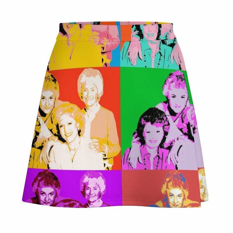 Mini jupe style pop art pour femmes, ensemble de vêtements d'école, années 80, 2023