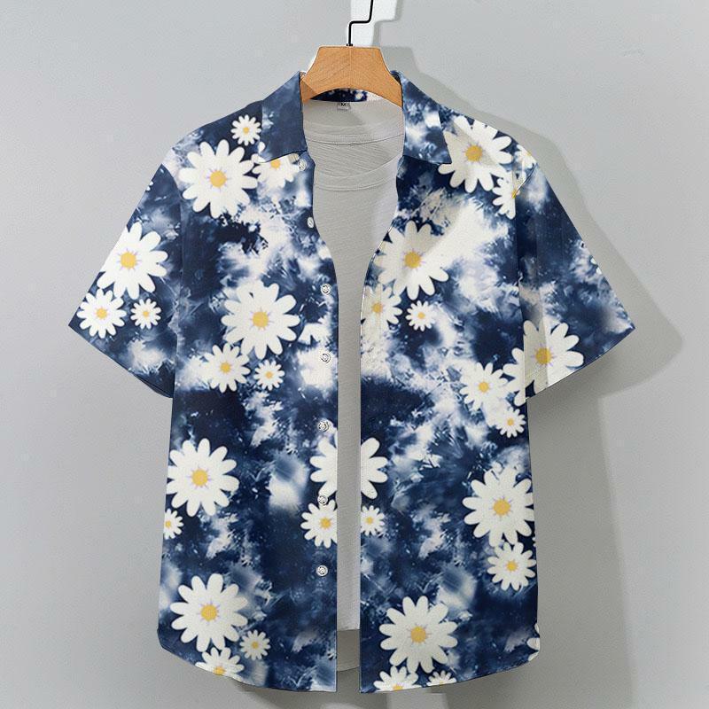 Herren Hawaii Hemden 3D-Druck Grafiken Mode Knopf Kurzarm Revers Streetwear Hawaii Bluse Hemden für Männer Sommer
