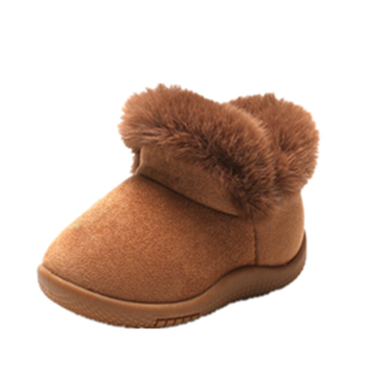 รองเท้าบูทกันหิมะสำหรับเด็กผู้หญิง, รองเท้าผ้าคอตตอนรองเท้าบูทกันลื่นสำหรับเด็กทารกเริ่มเดิน