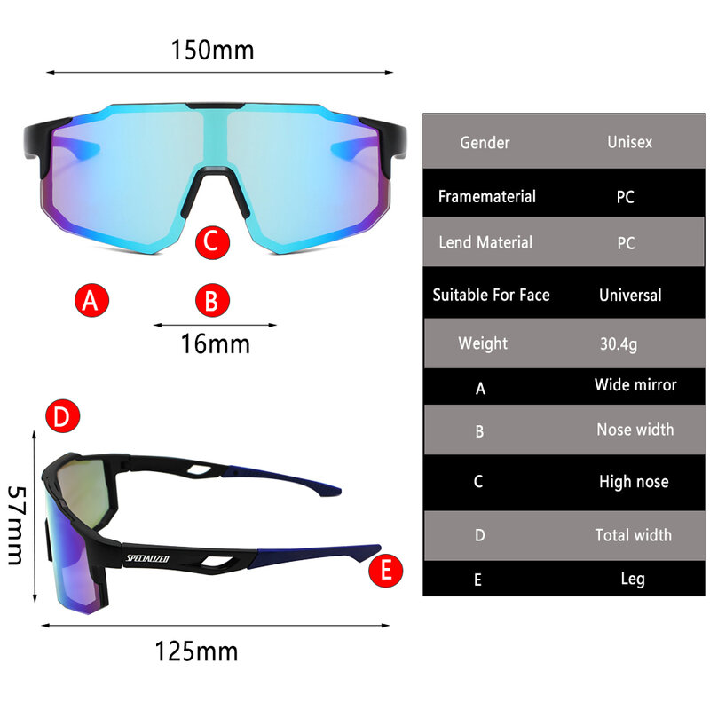 Speciauzed กีฬาแว่นตาปั่นจักรยานถนน UV400แว่นตาจักรยานเสือภูเขา MTB cycl แว่นตาสำหรับวิ่ง