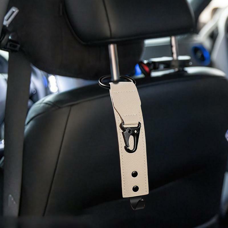 Headrest Hooks for Car Headrest Organizer Holder leather Purse Holder Car Seat Hook Universal Car Hanger Bag Organizer Hook