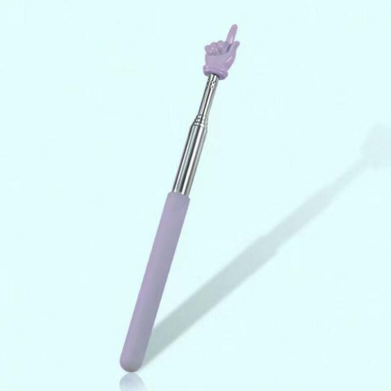 Portable Pointing Stick Adjustable Length Stainless Steel Finger Reading Teacher Pointer with Retractable Whip for Children's