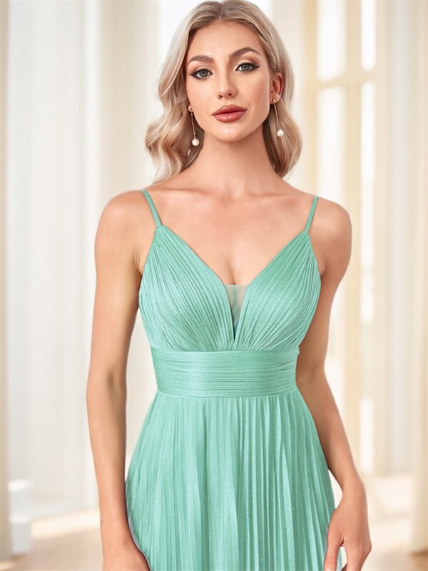 Роскошное шифоновое вечернее платье XUIBOL с V-образным вырезом, элегантное женское сексуальное длинное коктейльное платье с открытой спиной для свадебной вечеринки, выпускного вечера, 2024