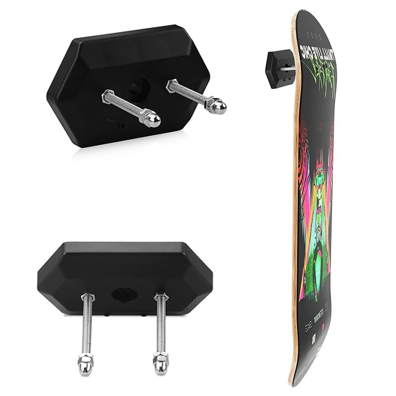 Espositore da parete fisso per Skateboard supporto da parete senza staffa di punzonatura supporto per Skateboard galleggiante per interni skateboard longboard