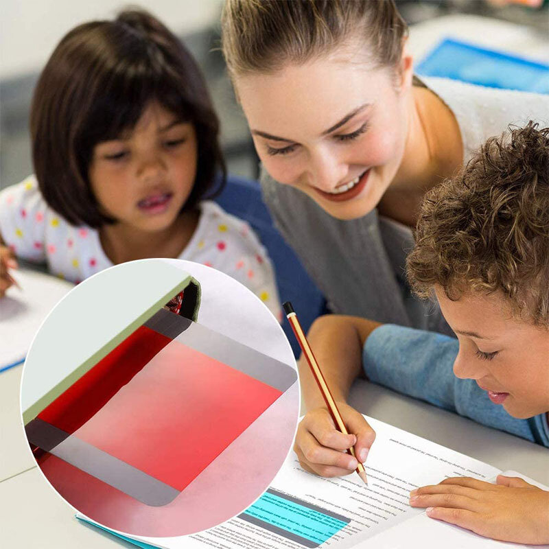 8 pezzi aiutano con la dislexia per i bambini in cristallo della scuola strisce di lettura guidate evidenziano le strisce colorate Overlay evidenzia i segnalibri
