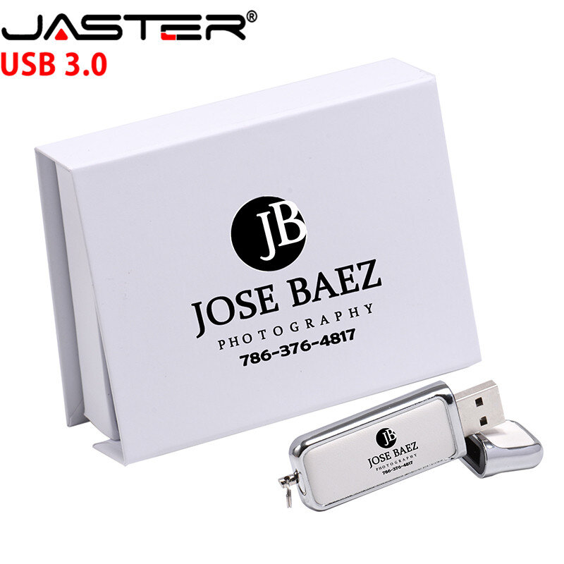 JASTER-unidad Flash USB 3,0, mechero de cuero, modelo + caja, 4GB, 8GB, 16GB, 32GB, 64GB, pendrive, regalo (más de 1 piezas, LOGO gratis)