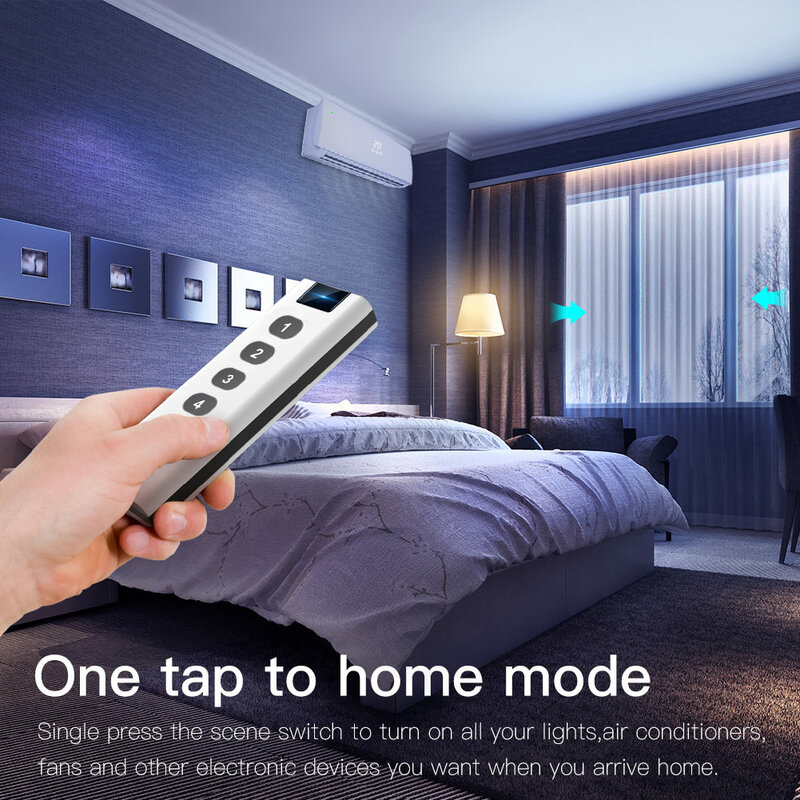 MOES-interruptor inalámbrico ZigBee para el hogar, dispositivo de Control remoto de 4 bandas, Hub Tuya Zigbee, sin límite