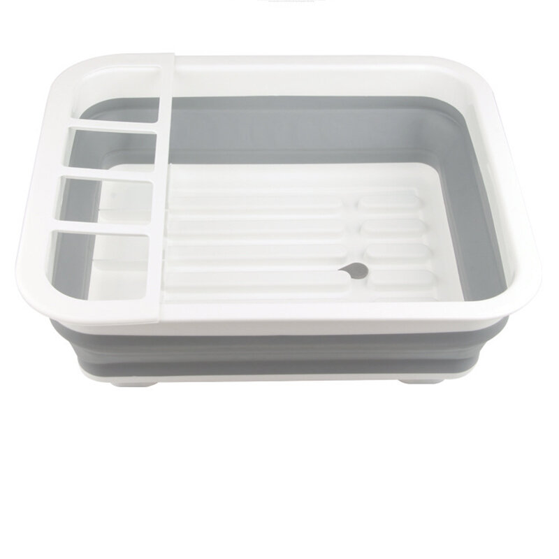 New Camper Car Foldable Dish Rack Tableware Portable Bowl TPR Bowl Sink Design RV Boats Caravan Accessories Trailer