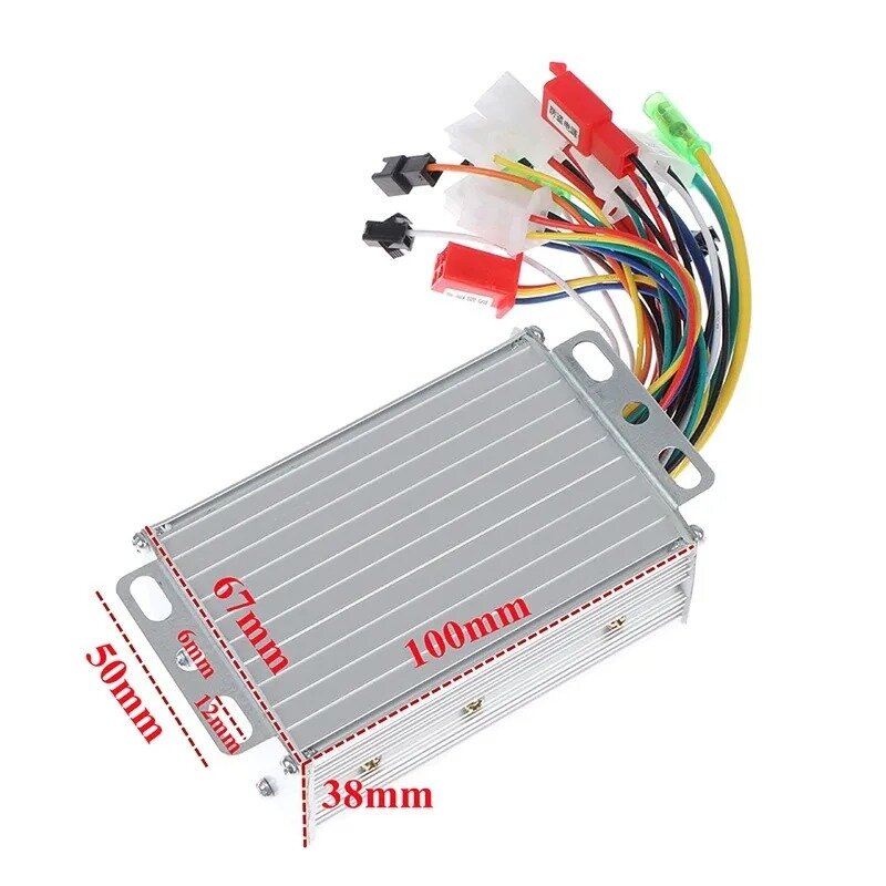 350W 36V/48V Intelligent Brushless Controller 6Tube Universal Self-Learning Electric Vehicle Full-Function Accessories