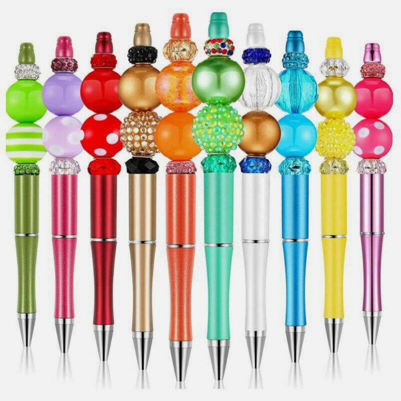 Kovict 30pcs Kugelschreiber DIY Perlen Stift Kunststoff Perlen Schule Büro Schreib bedarf Schreibwaren Hochzeits geschenk