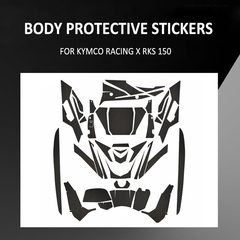 ملصقات واقية مزينة لجسم الدراجات النارية مقاومة للخدش مصنوعة من ألياف الكربون ومطاطة للسباق من Kymco X RKS 150