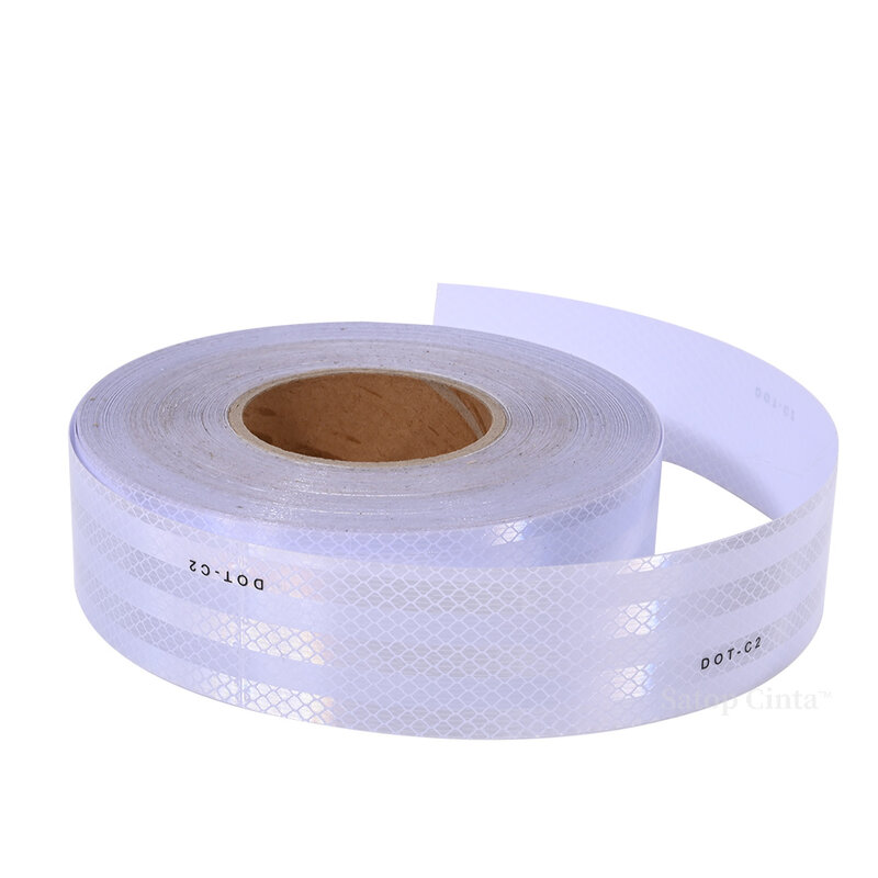 Width 5CM Reflective Stickers Adhesive Tape Waterproof Reflector White Dot-C2 Film For Truck Motorcycle Bicycle Car Styling 10M