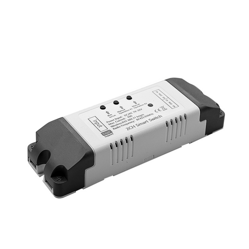 Tuya Smart WiFi Switch Relay Module+With RF Remote 2 CH AC/DC 7-32V RF/APP Remote Control Smart Home for Alexa