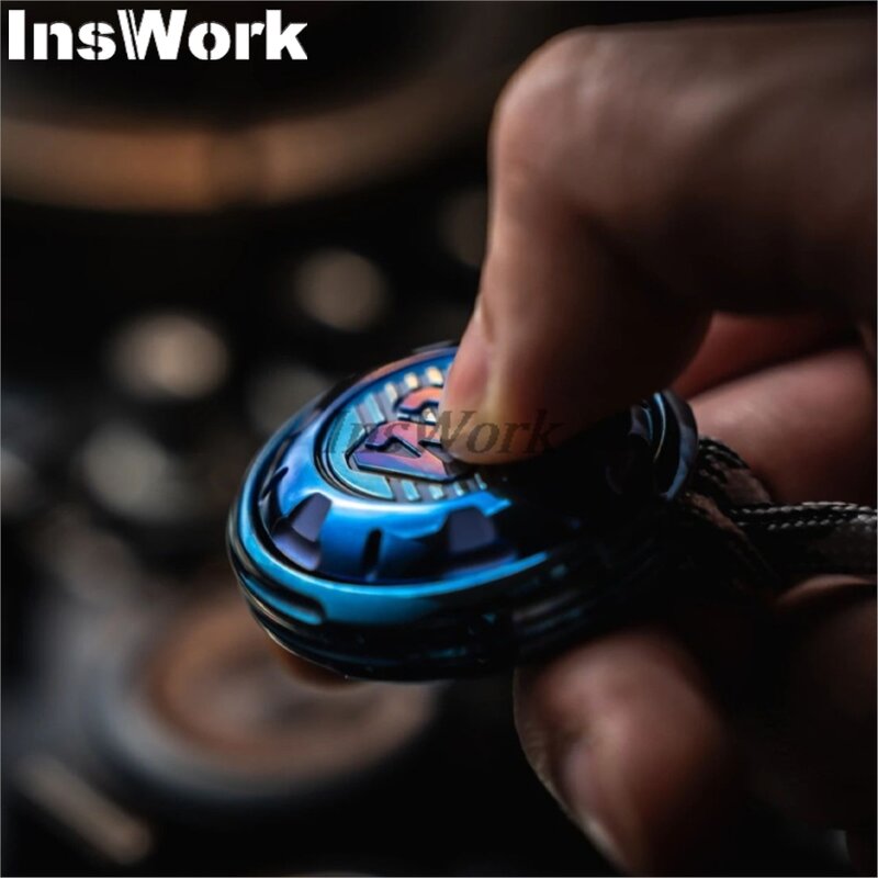 01EDC Time Badge Mechanical Ratchet Haptic Coin Stress Reliever Toys Cool Gadgets Finger Spinner Stress Toy