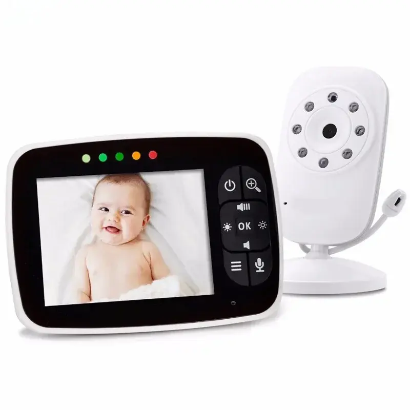 Baby Monitor, telecamera per visione notturna Audio bidirezionale, sensore di temperatura, modalità ECO, ninne nanne Babystar Wireless da 3.5 pollici