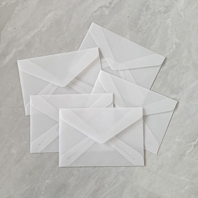 Envelopes translúcidos para convite de casamento, Papel ácido sulfúrico europeu, suprimentos de negócios, armazenamento Gift Box, 50 pçs/lote