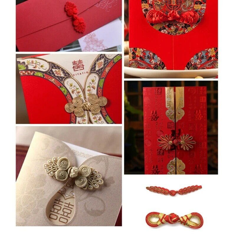 KIKI Bottoni a nodo tradizionali cinesi Cheongsam Chiusure fissaggio Costume da cucito fai-da-te