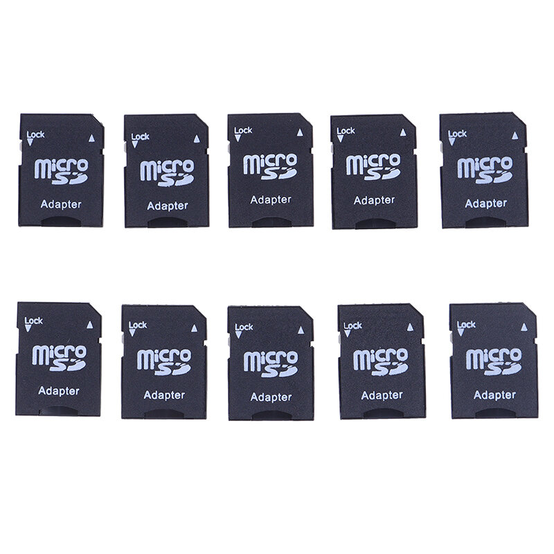 10pcs Micro SD TransFlash TF To SD SDHC Memory Card Adapter Converter Phones Tablet Memory Stick For Computer Internal Storages