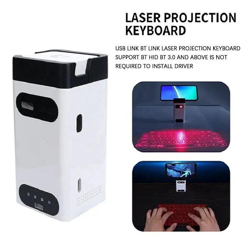 Mini tastiera Laser virtuale tastiera Touch con proiezione Wireless per Computer portatile con funzione Mouse