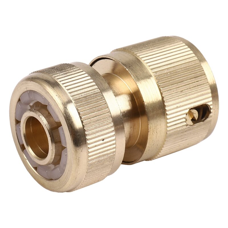 8 Pc Brass Hose Connector Hose End Quick Connect Fitting 1/2 Inch Hose Pipe Quick Connector For Gardening Home