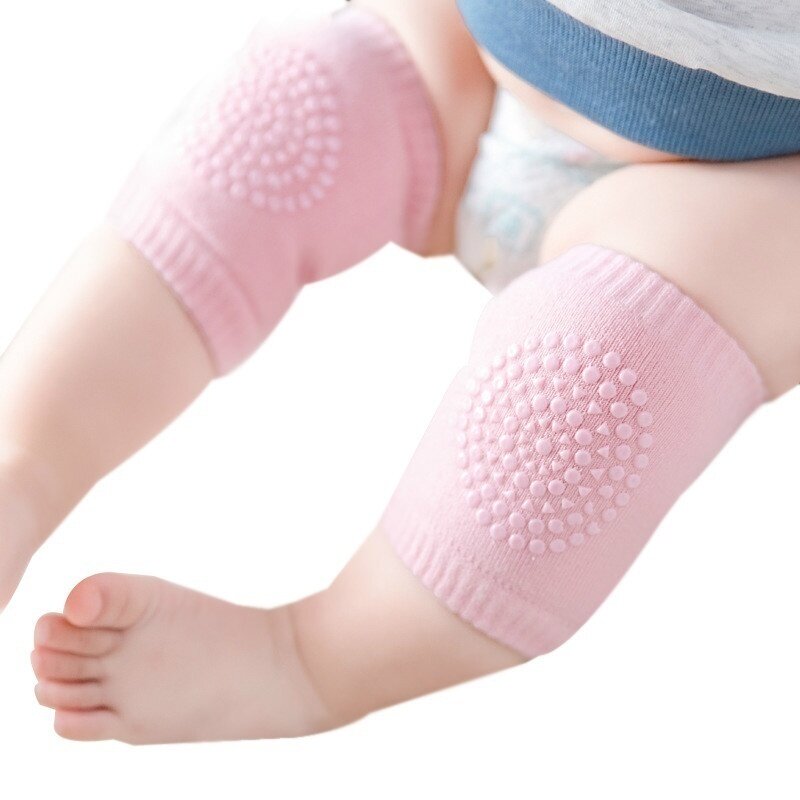 Crianças da criança protetor de almofada de joelho macio engrossar terry non-slip dispensando segurança rastejando aquecedores de perna do bebê bem almofadas para criança