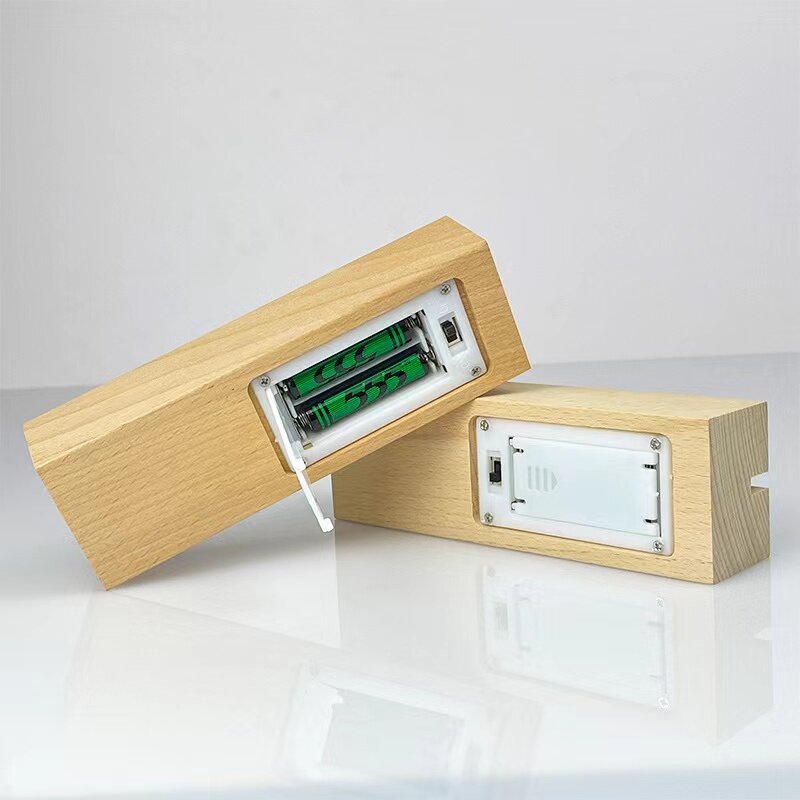 Светодиодный светильник на деревянной основе, 5,9 дюйма, с питанием от батарейки AAA