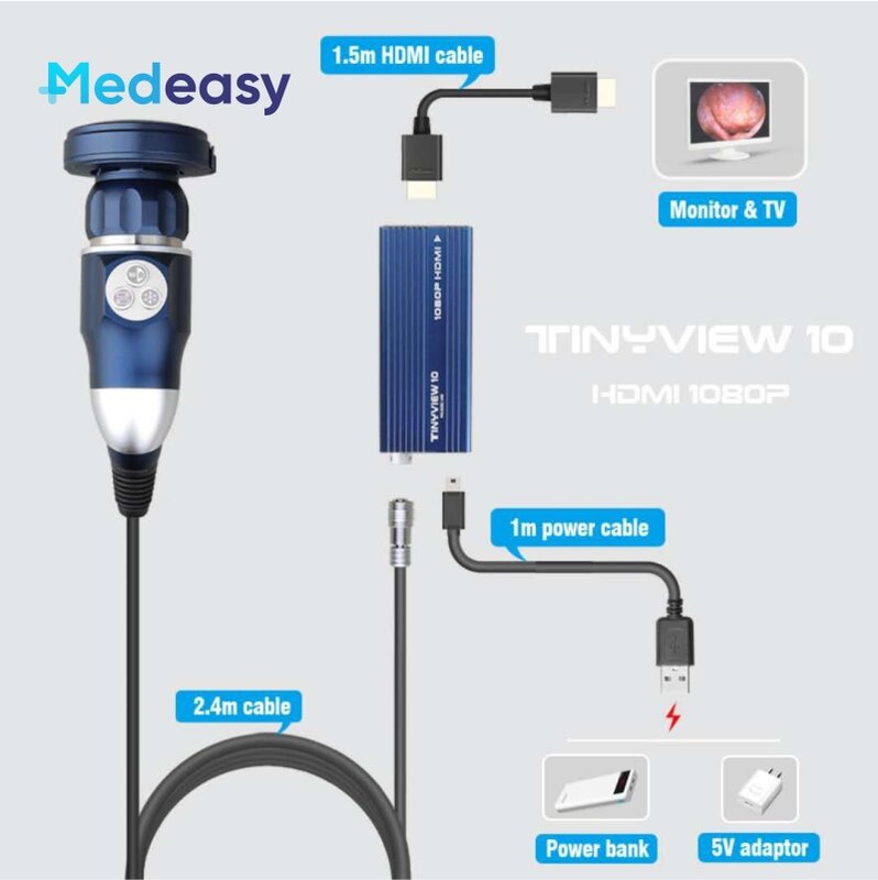 Портативная Медицинская эндоскопия, эндоскопическая хирургия, USB, Full HD, 1080P, HDMI, эндоскопическая камера с свободным источником света