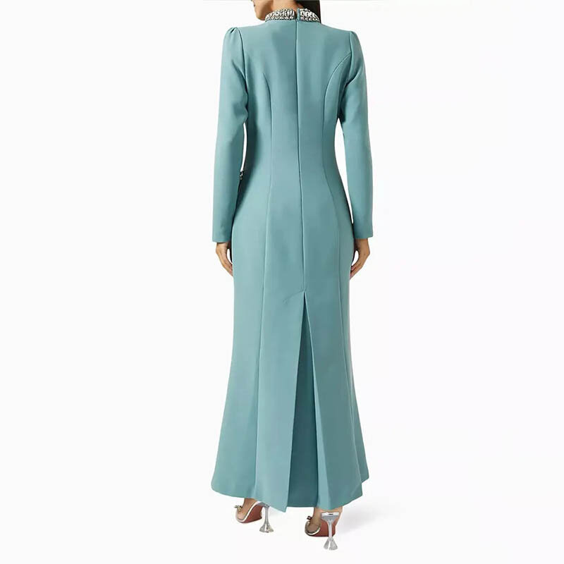New Arrival O Neck Prom Dress Long Sleeves With Ankle Length Evening Dress Women Formal Party Gowns Robes De Soirée