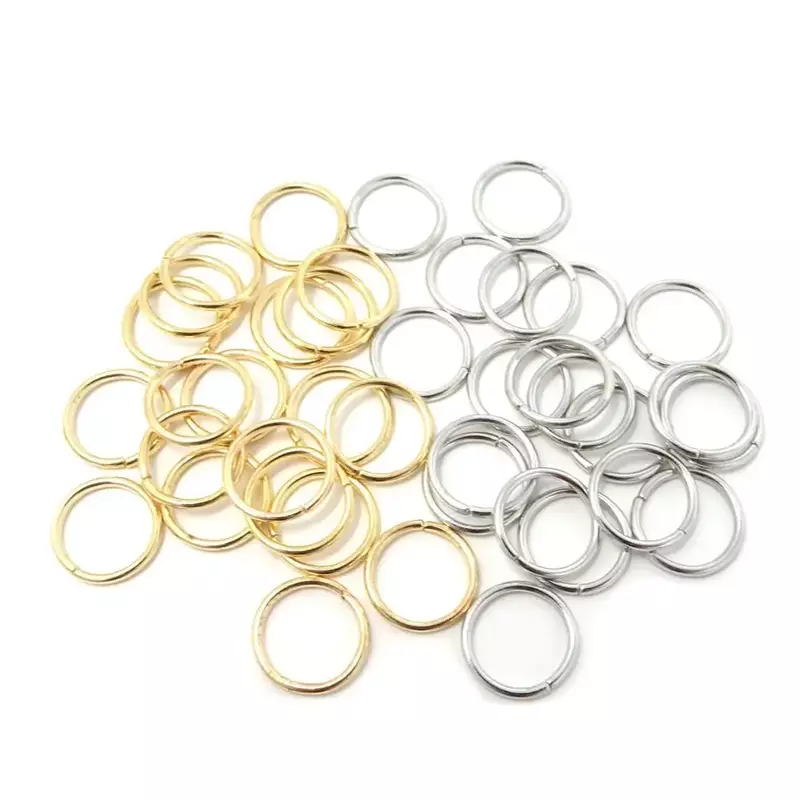 Anéis de trança de cabelo para mulheres e meninas, 100 peças, acessórios, clipes, miçangas, cor dourada e prateada, 14mm