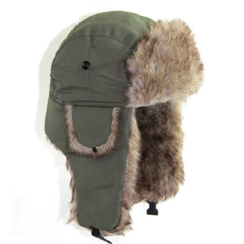 Gorros de esquí impermeables rusos para hombres, gorros de bombardero, Gorros de protección de orejas cálidos, gorros de invierno