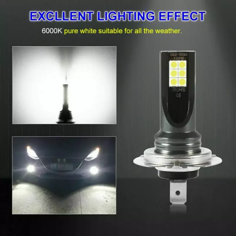 Fog Light Headlights 1500W 2pcs 6000K Aluminum Bulbs Conversion H4 High-Low Beam Kits LED Replacement Waterproof