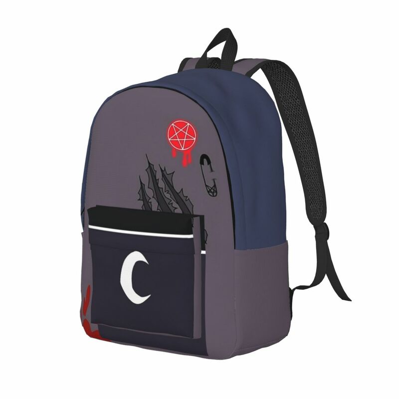 Helluva Boss Loona-mochila de lona para niño y niña, morral escolar para estudiantes, bolsa de guardería preescolar duradera