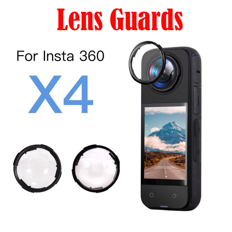 Protectores de lente para cámara deportiva Insta360 X4, cubierta protectora antiarañazos giratoria, accesorios de espejo Protector de lente de PC